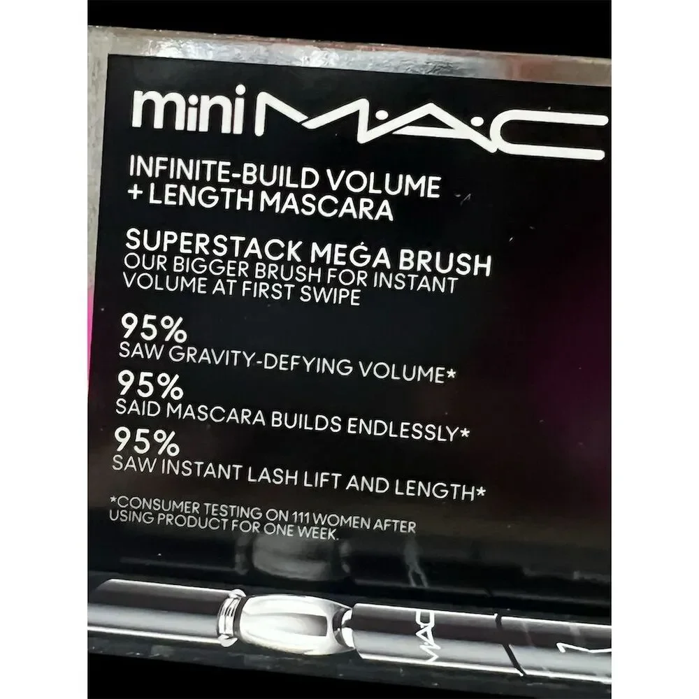 MAC Stack Mascara Travel Size Volumizing Infinite Build